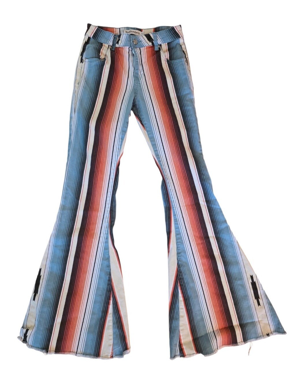 Ranch Dress'n Striped Super Flare Jeans- 2